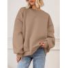 imagePRETTYGARDEN Oversized Sweatshirt for Women Fall Outfits 2025 Crewneck Long Sleeve Tops Fleece Pullover Winter ClothingCoffee