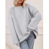 imagePRETTYGARDEN Oversized Sweatshirt for Women Fall Outfits 2025 Crewneck Long Sleeve Tops Fleece Pullover Winter ClothingGrey