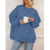imagePRETTYGARDEN Oversized Sweatshirt for Women Fall Outfits 2025 Crewneck Long Sleeve Tops Fleece Pullover Winter ClothingGrey Blue