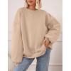 imagePRETTYGARDEN Oversized Sweatshirt for Women Fall Outfits 2025 Crewneck Long Sleeve Tops Fleece Pullover Winter ClothingKhaki