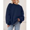 imagePRETTYGARDEN Oversized Sweatshirt for Women Fall Outfits 2025 Crewneck Long Sleeve Tops Fleece Pullover Winter ClothingNavy Blue