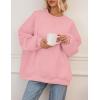 imagePRETTYGARDEN Oversized Sweatshirt for Women Fall Outfits 2025 Crewneck Long Sleeve Tops Fleece Pullover Winter ClothingPink
