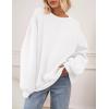 imagePRETTYGARDEN Oversized Sweatshirt for Women Fall Outfits 2025 Crewneck Long Sleeve Tops Fleece Pullover Winter ClothingWhite