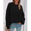 imagePRETTYGARDEN Sweatshirt for Women Oversized Crewneck Long Sleeve Pullover Fleece Top 2025 Fall Winter Fashion Outfits ClothesBlack