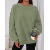 imagePRETTYGARDEN Sweatshirt for Women Oversized Crewneck Long Sleeve Pullover Fleece Top 2025 Fall Winter Fashion Outfits ClothesForest Green