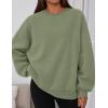 imagePRETTYGARDEN Sweatshirt for Women Oversized Crewneck Long Sleeve Pullover Fleece Top 2025 Fall Winter Fashion Outfits ClothesForest Green