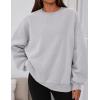 imagePRETTYGARDEN Sweatshirt for Women Oversized Crewneck Long Sleeve Pullover Fleece Top 2025 Fall Winter Fashion Outfits ClothesGrey