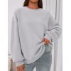 imagePRETTYGARDEN Sweatshirt for Women Oversized Crewneck Long Sleeve Pullover Fleece Top 2025 Fall Winter Fashion Outfits ClothesGrey