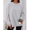 imagePRETTYGARDEN Sweatshirt for Women Oversized Crewneck Long Sleeve Pullover Fleece Top 2025 Fall Winter Fashion Outfits ClothesGrey