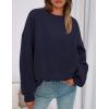imagePRETTYGARDEN Sweatshirt for Women Oversized Crewneck Long Sleeve Pullover Fleece Top 2025 Fall Winter Fashion Outfits ClothesNavy Blue