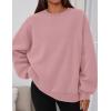 imagePRETTYGARDEN Sweatshirt for Women Oversized Crewneck Long Sleeve Pullover Fleece Top 2025 Fall Winter Fashion Outfits ClothesPink