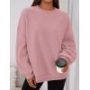 imagePRETTYGARDEN Sweatshirt for Women Oversized Crewneck Long Sleeve Pullover Fleece Top 2025 Fall Winter Fashion Outfits ClothesPink