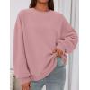 imagePRETTYGARDEN Sweatshirt for Women Oversized Crewneck Long Sleeve Pullover Fleece Top 2025 Fall Winter Fashion Outfits ClothesPink