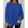 imagePRETTYGARDEN Sweatshirt for Women Oversized Crewneck Long Sleeve Pullover Fleece Top 2025 Fall Winter Fashion Outfits ClothesRoyal Blue