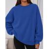 imagePRETTYGARDEN Sweatshirt for Women Oversized Crewneck Long Sleeve Pullover Fleece Top 2025 Fall Winter Fashion Outfits ClothesRoyal Blue