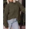imagePRETTYGARDEN Womens Fall Oversized Pullover Sweaters Casual Crewneck Long Sleeve Chunky Cable Knit Tops Winter ClothingArmy Green