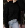 imagePRETTYGARDEN Womens Fall Oversized Pullover Sweaters Casual Crewneck Long Sleeve Chunky Cable Knit Tops Winter ClothingBlack