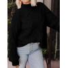 imagePRETTYGARDEN Womens Fall Oversized Pullover Sweaters Casual Crewneck Long Sleeve Chunky Cable Knit Tops Winter ClothingBlack