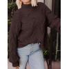 imagePRETTYGARDEN Womens Fall Oversized Pullover Sweaters Casual Crewneck Long Sleeve Chunky Cable Knit Tops Winter ClothingCoffee