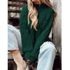 imagePRETTYGARDEN Womens Fall Oversized Pullover Sweaters Casual Crewneck Long Sleeve Chunky Cable Knit Tops Winter ClothingDark Green