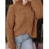 imagePRETTYGARDEN Womens Fall Oversized Pullover Sweaters Casual Crewneck Long Sleeve Chunky Cable Knit Tops Winter ClothingKhaki
