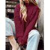 imagePRETTYGARDEN Womens Fall Oversized Pullover Sweaters Casual Crewneck Long Sleeve Chunky Cable Knit Tops Winter ClothingWine Red