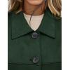 imagePRETTYGARDEN Womens Faux Suede Cropped Jacket Casual Lightweight Fall Fashion 2025 Winter Coats Outerwear Trendy ClothesDark Green