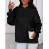 imagePRETTYGARDEN Womens Oversized Hoodies Fleece Sweatshirts Fall Fashion 2025 Long Sleeve Pullover Tops Y2k Winter ClothesBlack