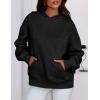 imagePRETTYGARDEN Womens Oversized Hoodies Fleece Sweatshirts Fall Fashion 2025 Long Sleeve Pullover Tops Y2k Winter ClothesBlack