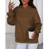 imagePRETTYGARDEN Womens Oversized Hoodies Fleece Sweatshirts Fall Fashion 2025 Long Sleeve Pullover Tops Y2k Winter ClothesBrown