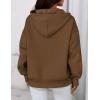 imagePRETTYGARDEN Womens Oversized Hoodies Fleece Sweatshirts Fall Fashion 2025 Long Sleeve Pullover Tops Y2k Winter ClothesBrown