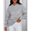 imagePRETTYGARDEN Womens Oversized Hoodies Fleece Sweatshirts Fall Fashion 2025 Long Sleeve Pullover Tops Y2k Winter ClothesGrey