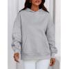 imagePRETTYGARDEN Womens Oversized Hoodies Fleece Sweatshirts Fall Fashion 2025 Long Sleeve Pullover Tops Y2k Winter ClothesGrey
