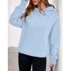 imagePRETTYGARDEN Womens Oversized Hoodies Fleece Sweatshirts Fall Fashion 2025 Long Sleeve Pullover Tops Y2k Winter ClothesLight Blue