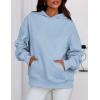 imagePRETTYGARDEN Womens Oversized Hoodies Fleece Sweatshirts Fall Fashion 2025 Long Sleeve Pullover Tops Y2k Winter ClothesLight Blue