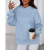 imagePRETTYGARDEN Womens Oversized Hoodies Fleece Sweatshirts Fall Fashion 2025 Long Sleeve Pullover Tops Y2k Winter ClothesLight Blue