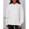 imagePRETTYGARDEN Womens Oversized Hoodies Fleece Sweatshirts Fall Fashion 2025 Long Sleeve Pullover Tops Y2k Winter ClothesWhite