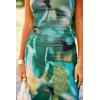 imagePRETTYGARDEN Womens Summer Maxi Bodycon Dresses Strapless Tube Top Slit Floral Printed Party Club Long DressPrint Green