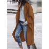 imagePRETTYGARDEN Womens Winter Coats 2025 Trendy Long Sleeve Notch Lapel Button Long Jackets Casual Oversized Vacation OutfitsCamel