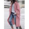 imagePRETTYGARDEN Womens Winter Coats 2025 Trendy Long Sleeve Notch Lapel Button Long Jackets Casual Oversized Vacation OutfitsPink