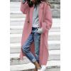 imagePRETTYGARDEN Womens Winter Coats 2025 Trendy Long Sleeve Notch Lapel Button Long Jackets Casual Oversized Vacation OutfitsPink