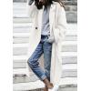 imagePRETTYGARDEN Womens Winter Coats 2025 Trendy Long Sleeve Notch Lapel Button Long Jackets Casual Oversized Vacation OutfitsWhite