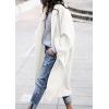 imagePRETTYGARDEN Womens Winter Coats 2025 Trendy Long Sleeve Notch Lapel Button Long Jackets Casual Oversized Vacation OutfitsWhite