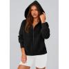 imagePRETTYGARDEN Womens Zip Up Y2K Hoodies 2025 Fall Fashion Long Sleeve Hooded Fleece Sweatshirts Casual Jacket Winter ClothesBlack