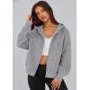 imagePRETTYGARDEN Womens Zip Up Y2K Hoodies 2025 Fall Fashion Long Sleeve Hooded Fleece Sweatshirts Casual Jacket Winter ClothesGrey