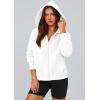 imagePRETTYGARDEN Womens Zip Up Y2K Hoodies 2025 Fall Fashion Long Sleeve Hooded Fleece Sweatshirts Casual Jacket Winter ClothesWhite