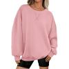 imagePRETTYGARDEN Oversized Sweatshirt for Women Fall Outfits 2025 Crewneck Long Sleeve Tops Fleece Pullover Winter ClothingPink