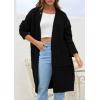 imagePRETTYGARDEN Fall Long Sleeve Cardigan Sweaters for Women 2025 Trendy Winter Open Front Loose Knitted Cardigans with Pockets