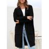 imagePRETTYGARDEN Fall Long Sleeve Cardigan Sweaters for Women 2025 Trendy Winter Open Front Loose Knitted Cardigans with Pockets