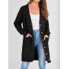 imagePRETTYGARDEN Long Sleeve Cable Knit Long Cardigan for Women 2025 Fall Winter Chunky Open Front Button Sweaters with PocketsBlack